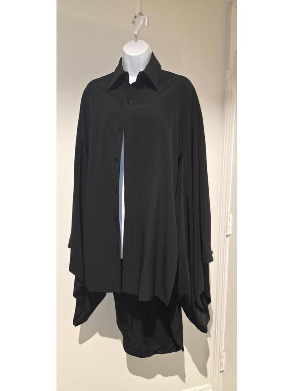 Yohji Yamamoto - Black Kimona Style Oversized Shirt